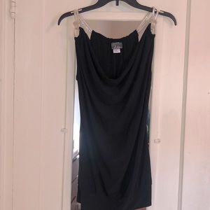 Dots Cowl Neck Top Size M NWOT